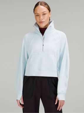 Lululemon Oversized Half-Zip funnel sweatshirt powder blue